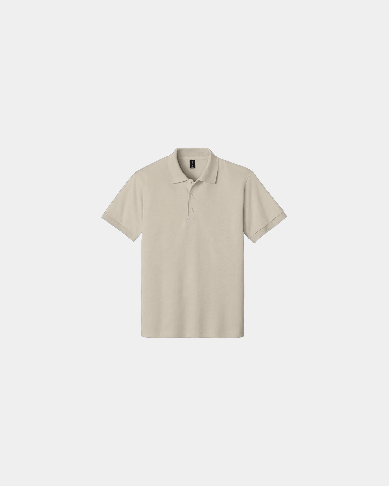 Custom moisture-wicking cotton blend polo shirt - Sand