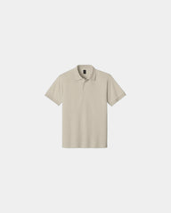 Custom moisture-wicking cotton blend polo shirt - Sand