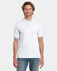 Custom moisture-wicking cotton blend polo shirt - White