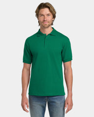 Custom moisture-wicking cotton blend polo shirt - Kelly Green