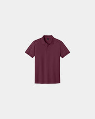 Custom moisture-wicking cotton blend polo shirt - Maroon