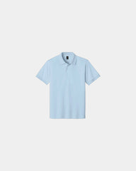 Custom moisture-wicking cotton blend polo shirt - Light Blue