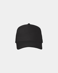 Custom twill five-panel cap with snapback closure - Black