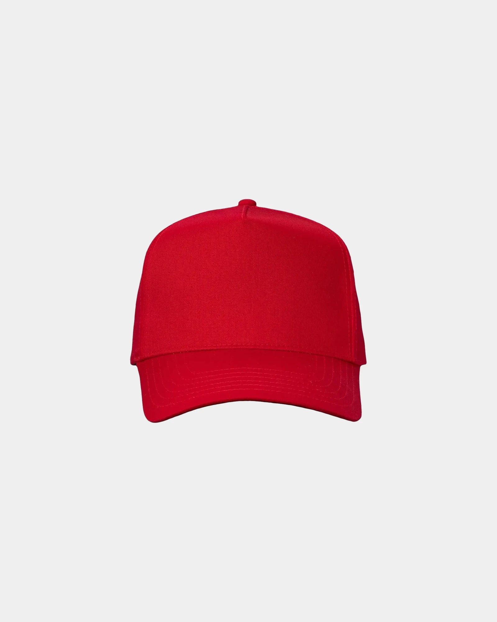 Custom twill five-panel cap with snapback closure - Red