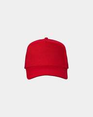 Custom twill five-panel cap with snapback closure - Red