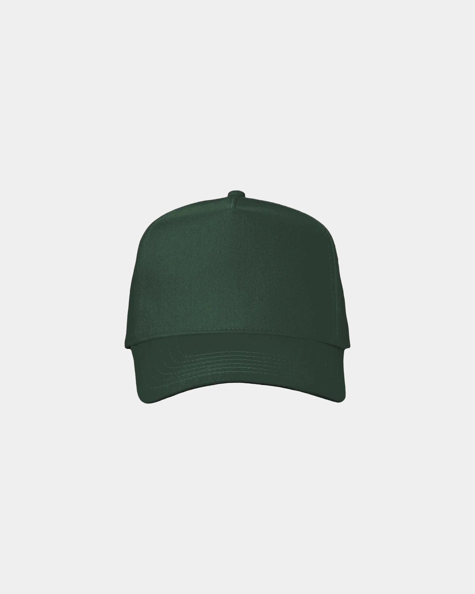 Custom twill five-panel cap with snapback closure - Forest