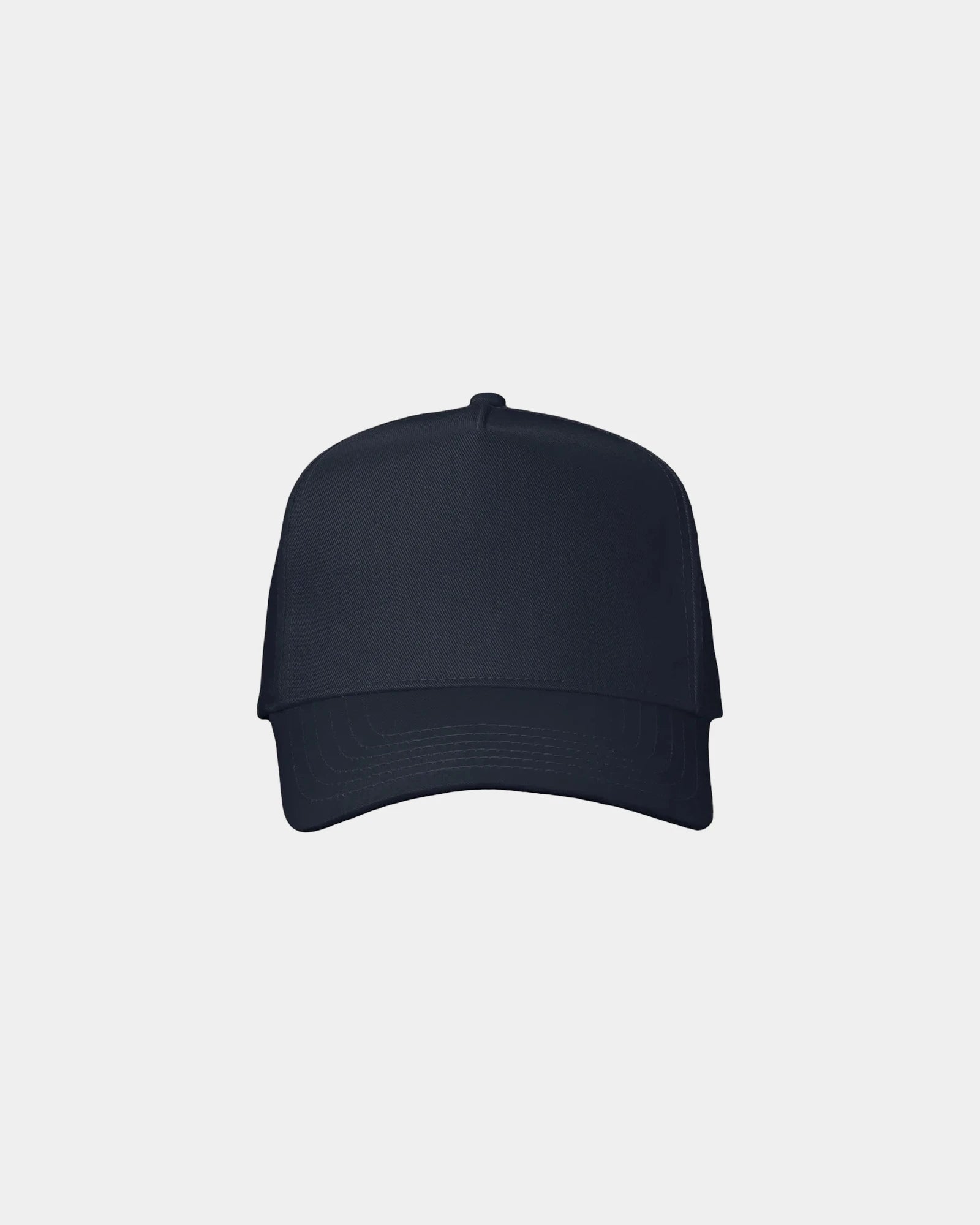 Custom twill five-panel cap with snapback closure - Navy