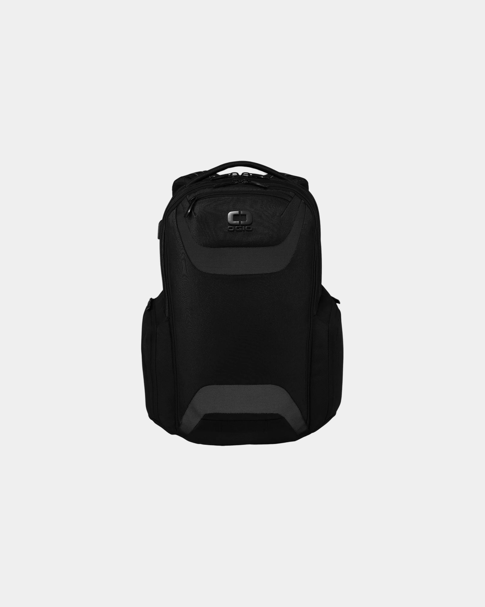 Custom padded laptop backpack with USB charging port - Black