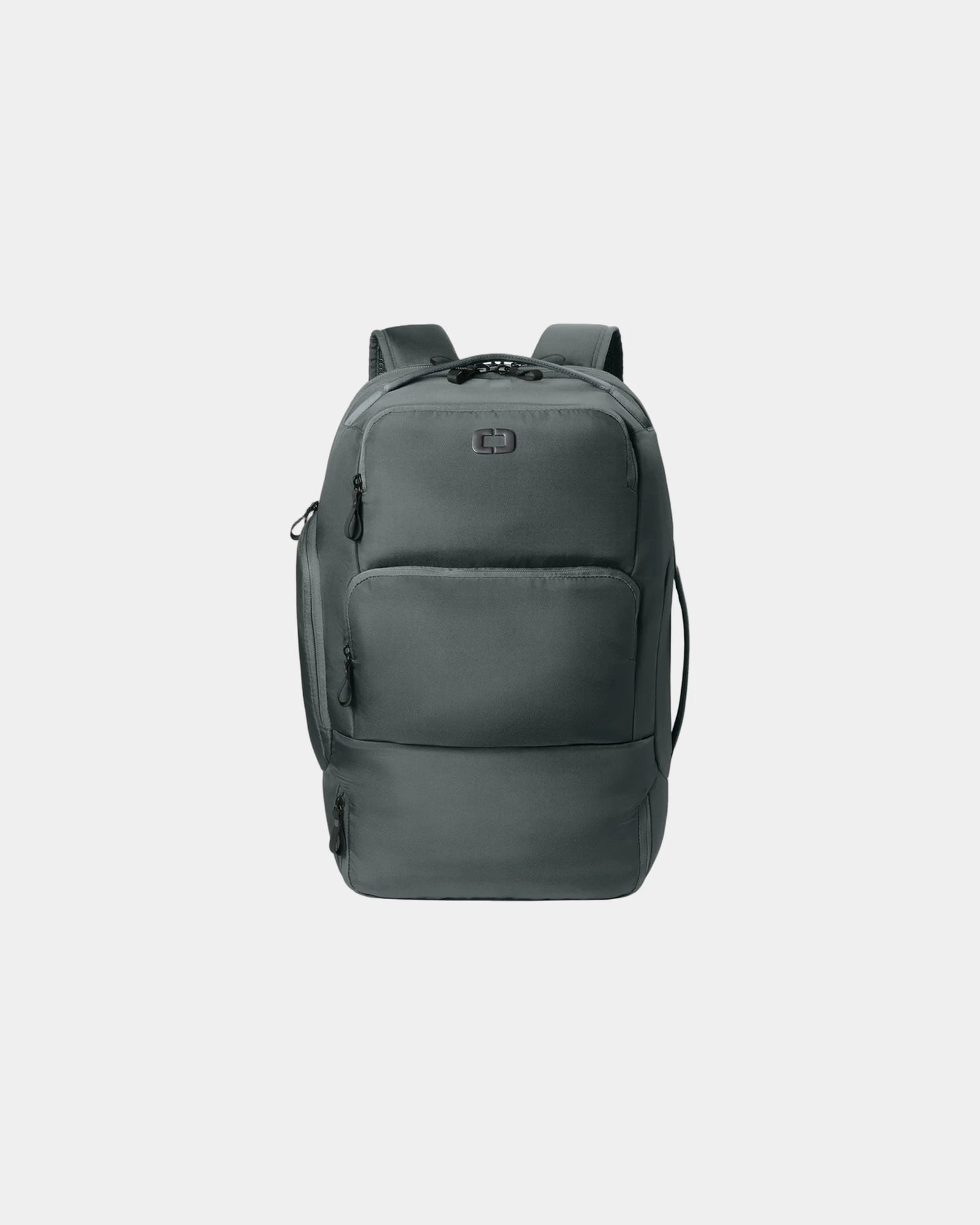 Custom RPET 39L travel backpack with RFID-blocking pocket - Storm Grey