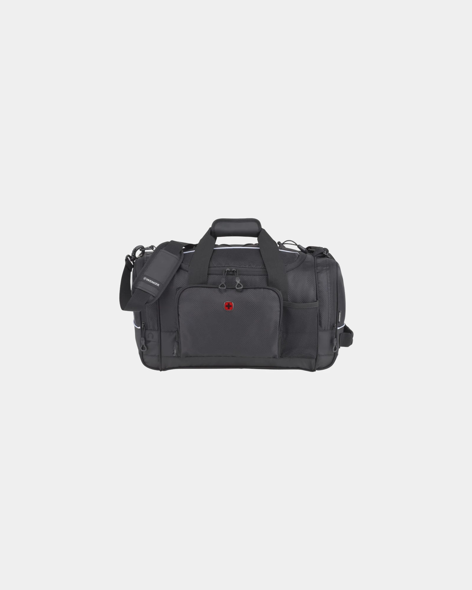 Custom RPET Wenger Apex 20" sport duffel bag - Black (Bk)