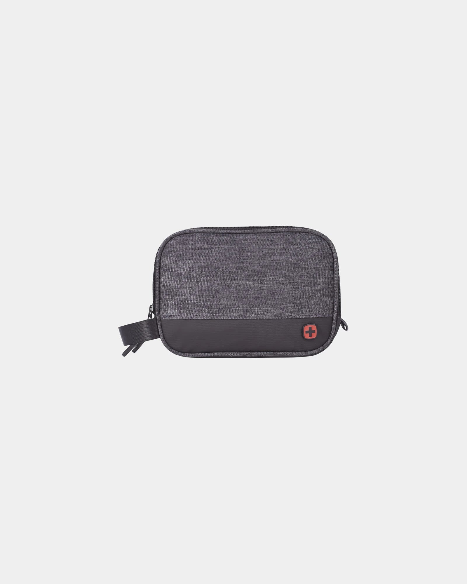 Custom recycled Wenger RPET Dual Compartment Dopp Kit - Charcoal (Ca)