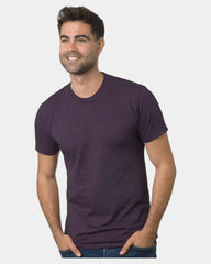 Custom triblend unisex T-shirt with tear-away label - Tri Plum