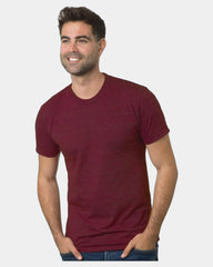 Custom triblend unisex T-shirt with tear-away label - Tri Cranberry