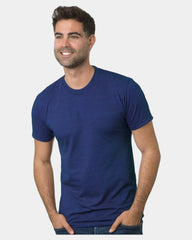 Custom triblend unisex T-shirt with tear-away label - Tri Denim