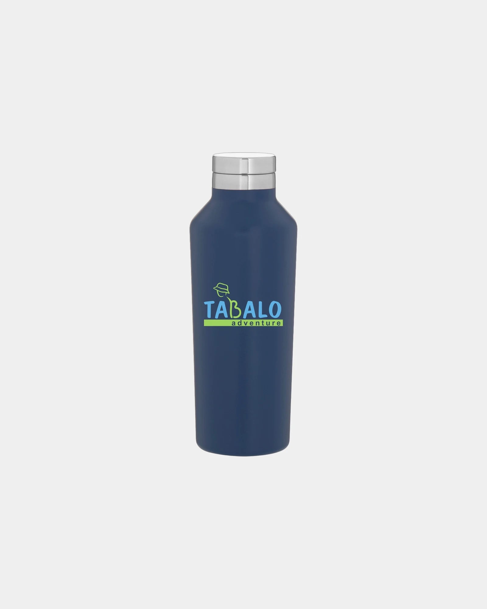 Custom insulated stainless steel 16.9 oz water bottle - Matte Navy