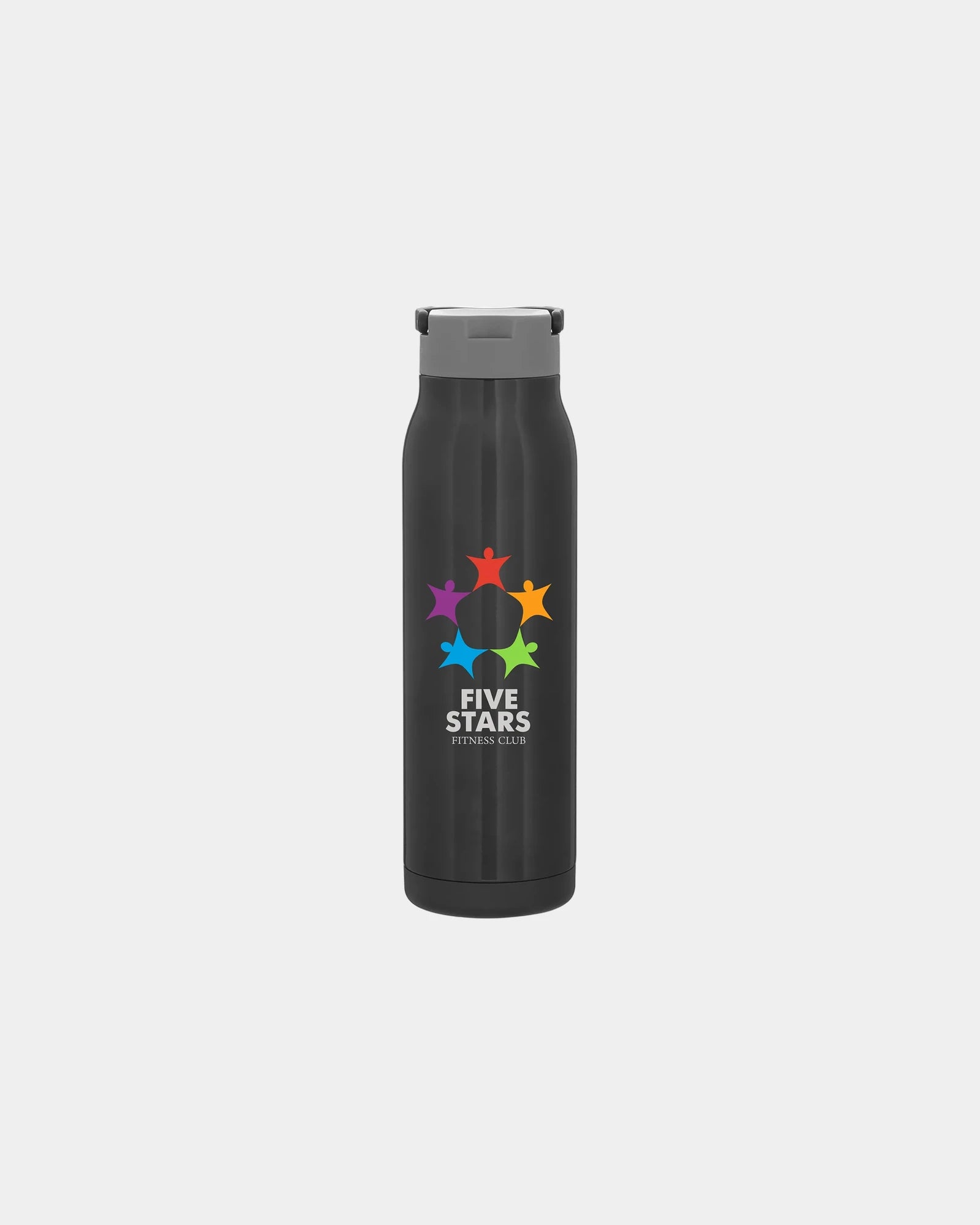 Custom insulated 32 oz stainless water bottle with handle - Black