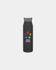 Custom insulated 32 oz stainless water bottle with handle - Black