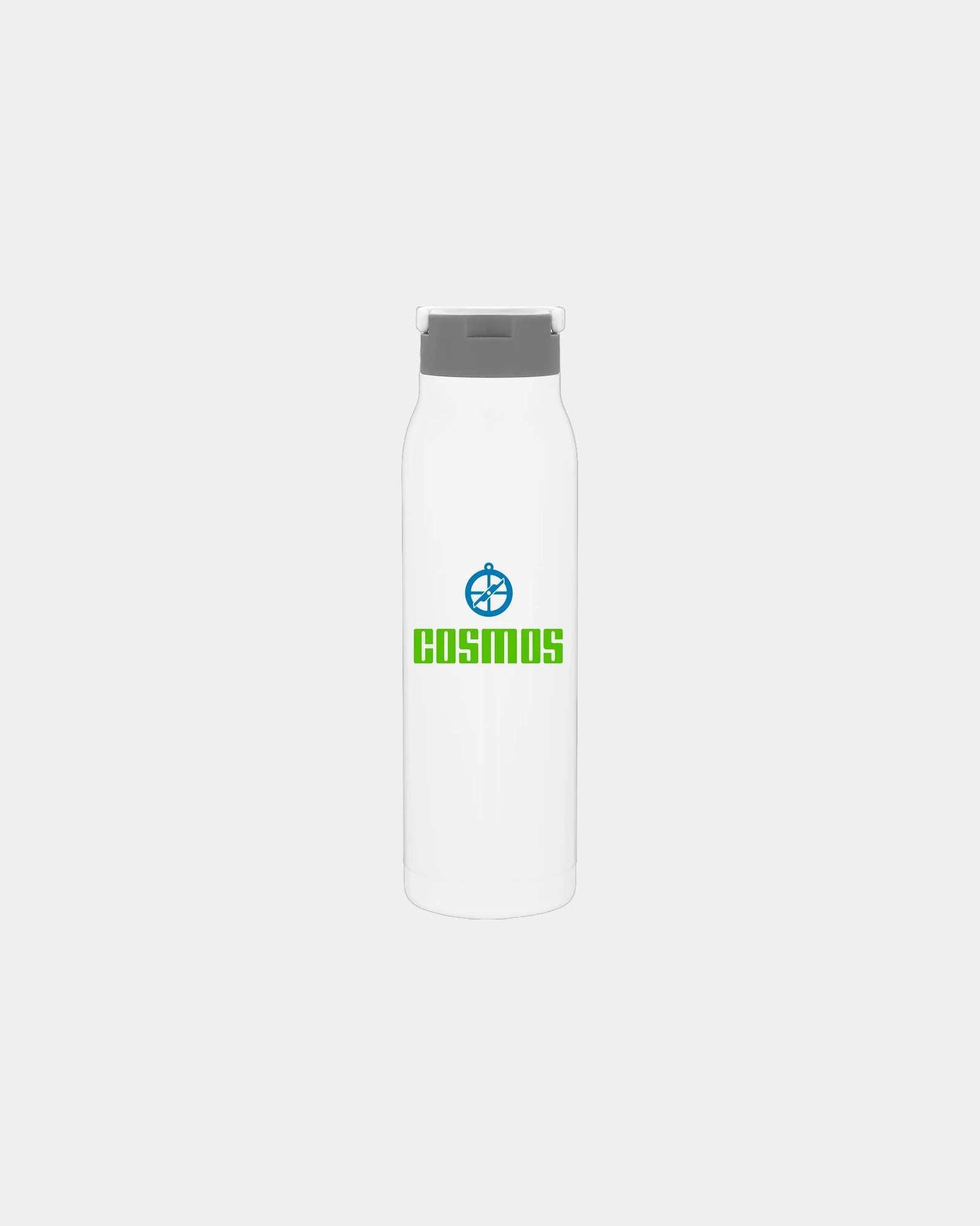 Custom insulated 32 oz stainless water bottle with handle - White