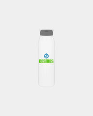 Custom insulated 32 oz stainless water bottle with handle - White