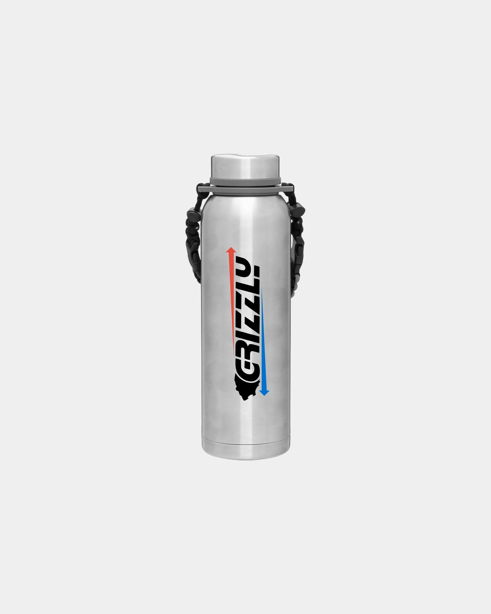 Custom insulated 32 oz stainless water bottle with handle - Steel