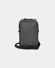 Custom rubberized crossbody bag with removable strap - Tarmac Grey