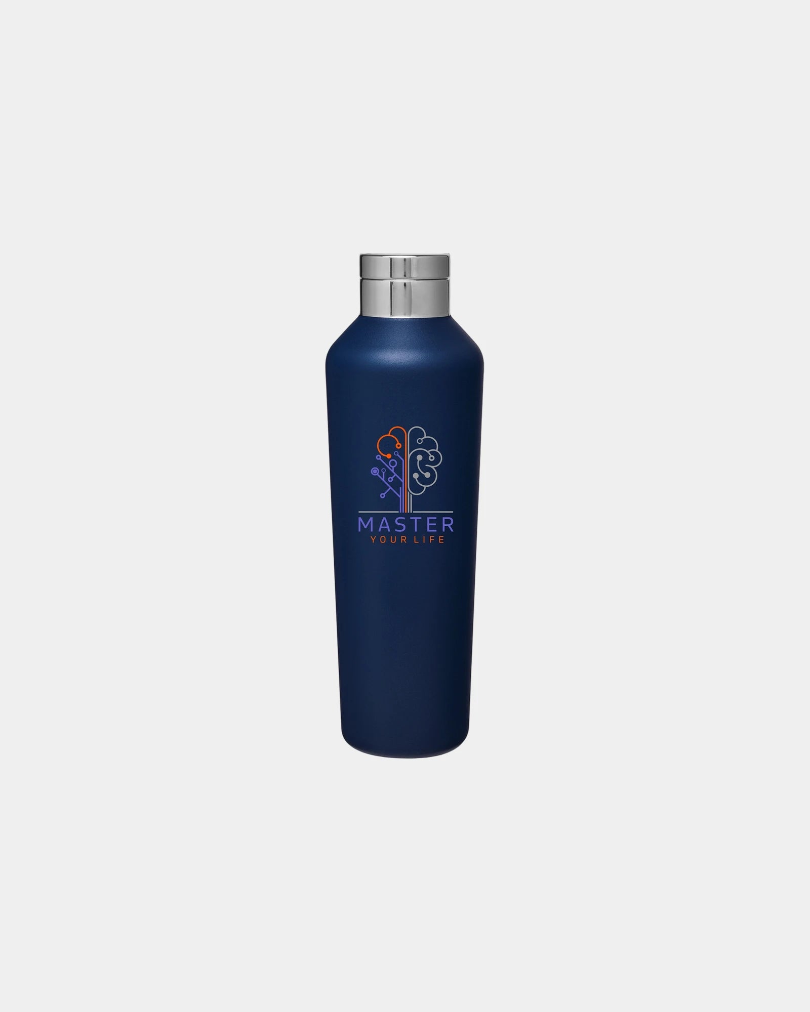 Custom insulated stainless steel 20.9 oz water bottle - Matte Navy