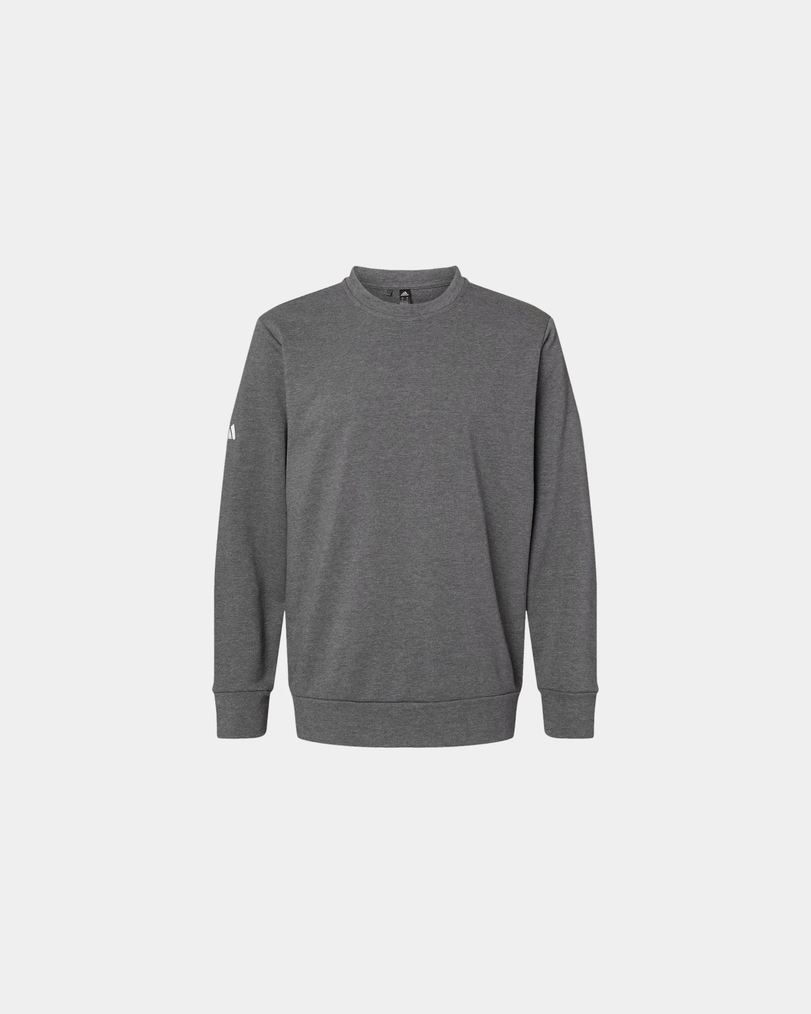 Custom BCI cotton Adidas fleece crewneck sweatshirt - Dark Grey Heather