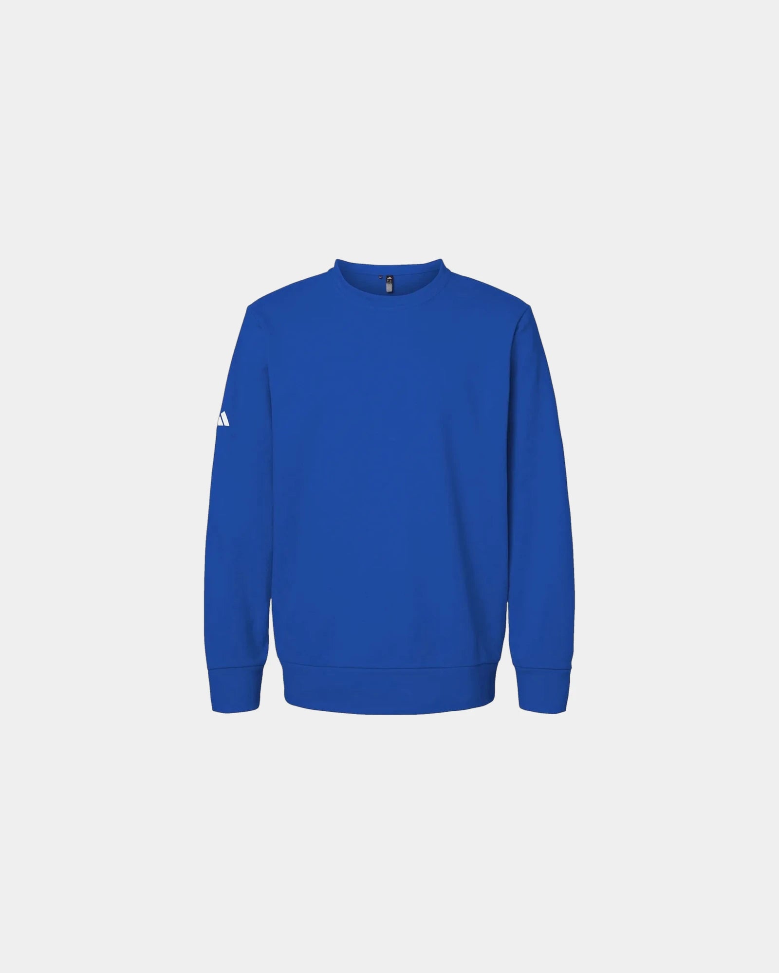 Custom BCI cotton Adidas fleece crewneck sweatshirt - Collegiate Royal