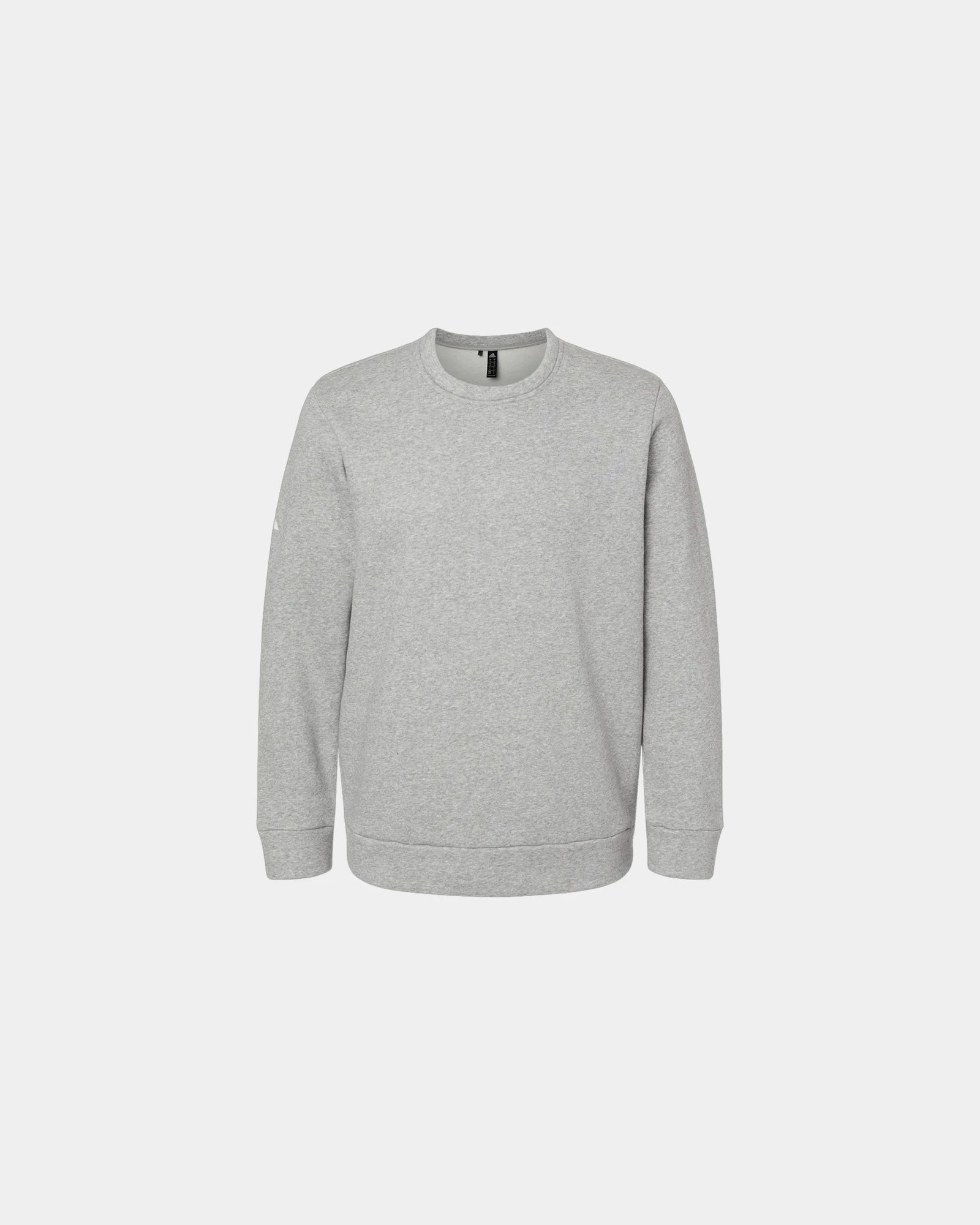 Custom BCI cotton Adidas fleece crewneck sweatshirt - Grey Heather
