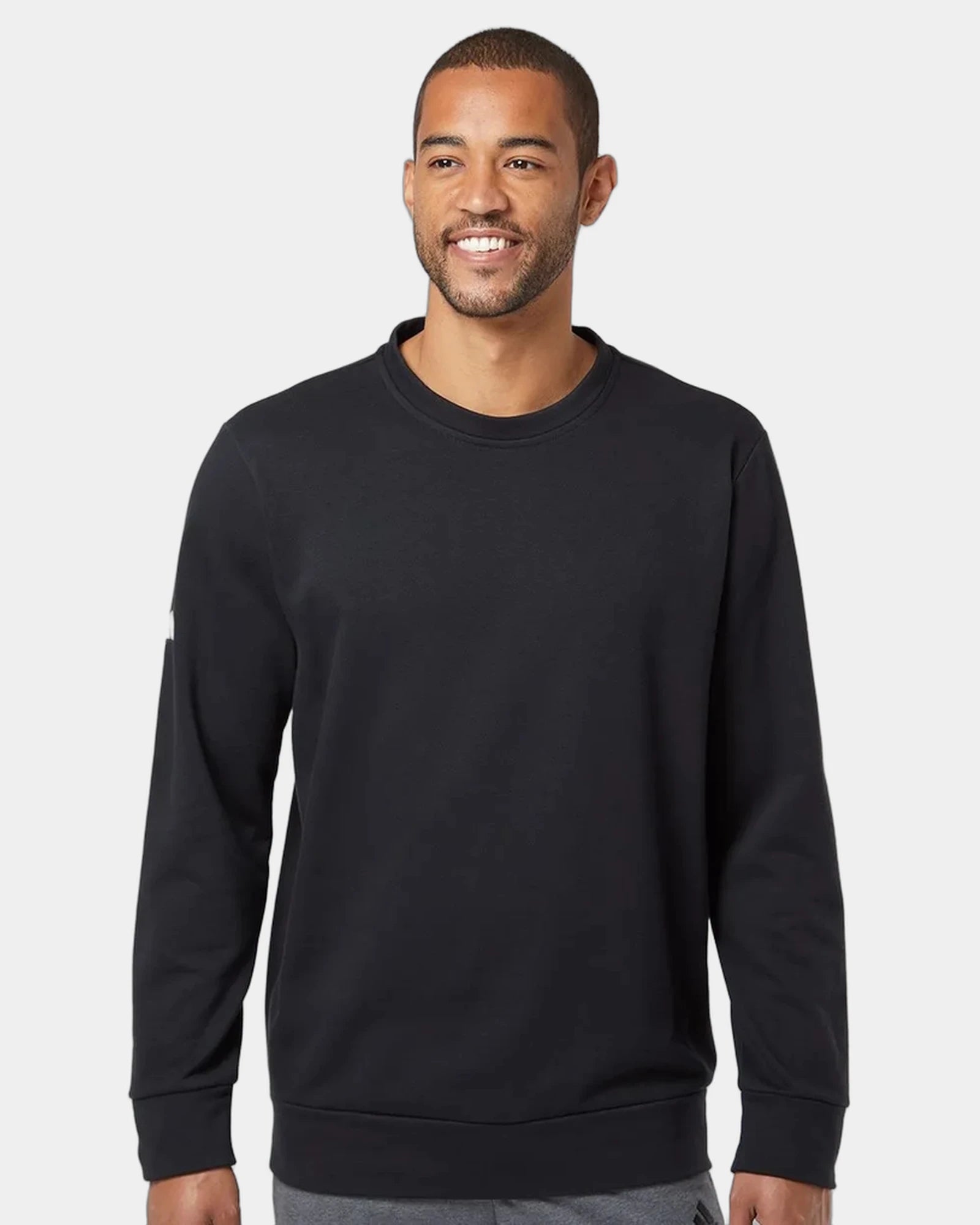 Custom BCI cotton Adidas fleece crewneck sweatshirt - 1