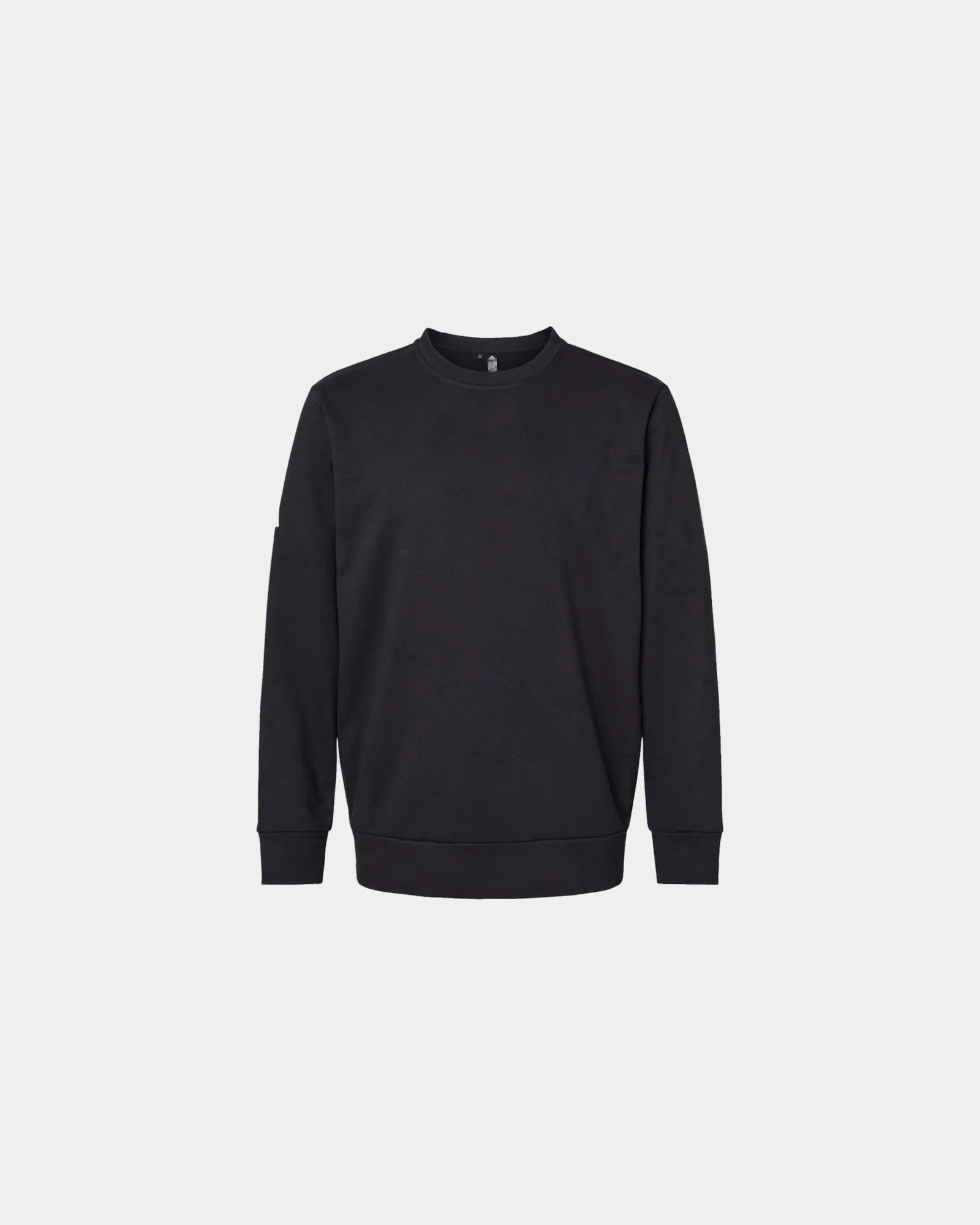 Custom BCI cotton Adidas fleece crewneck sweatshirt - Black