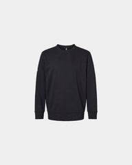 Custom BCI cotton Adidas fleece crewneck sweatshirt - Black