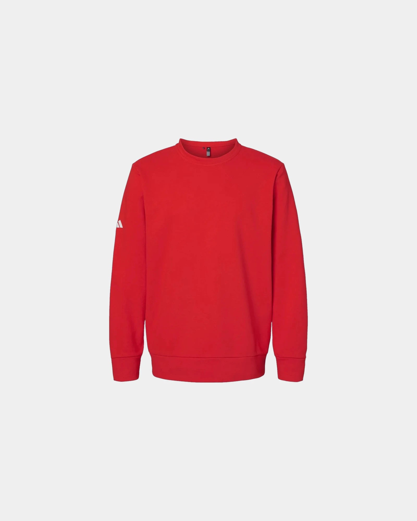 Custom BCI cotton Adidas fleece crewneck sweatshirt - Red