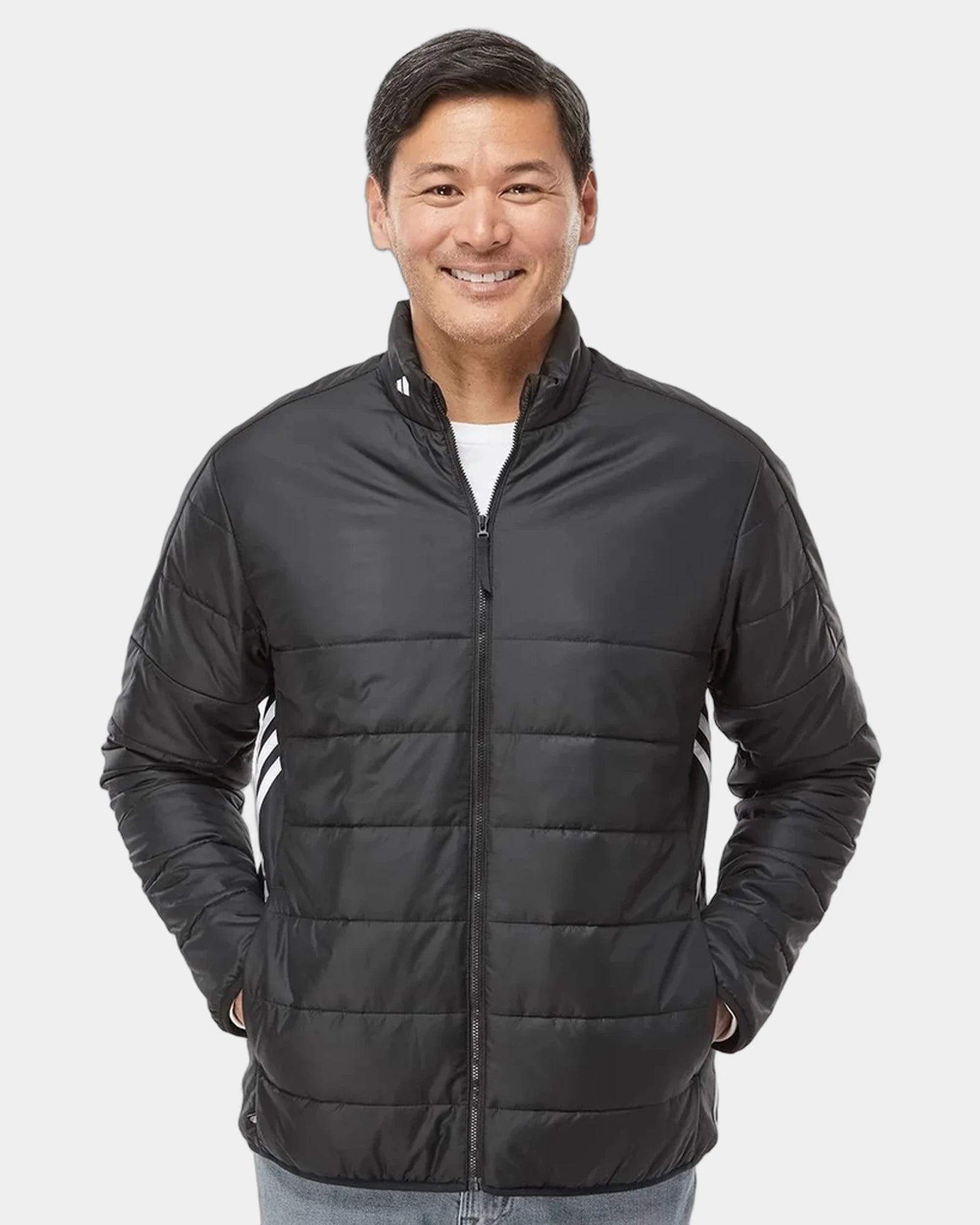 Custom recycled polyester Adidas 3-Stripes puffer jacket - 1