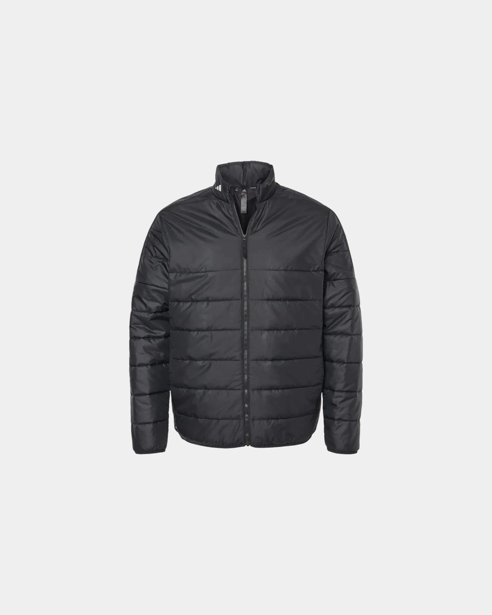 Custom recycled polyester Adidas 3-Stripes puffer jacket - Black