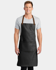 Custom twill bib apron Port Authority Market Full-Length - Dark Midnight