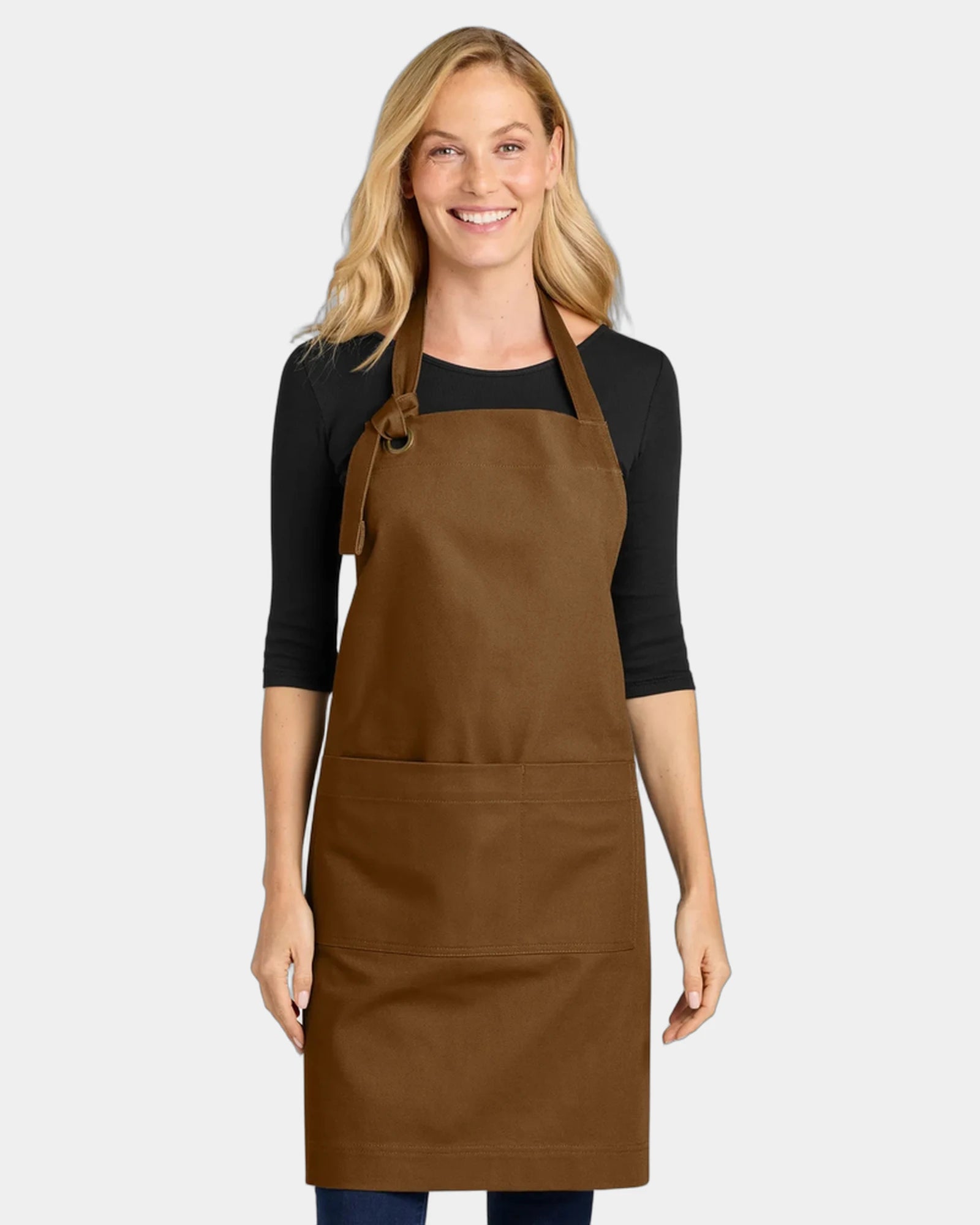 Custom cotton twill bib apron Port Authority - Duck Brown