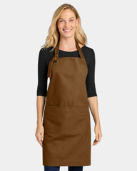 Custom cotton twill bib apron Port Authority - Duck Brown