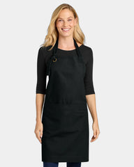 Custom cotton twill bib apron Port Authority - Deep Black
