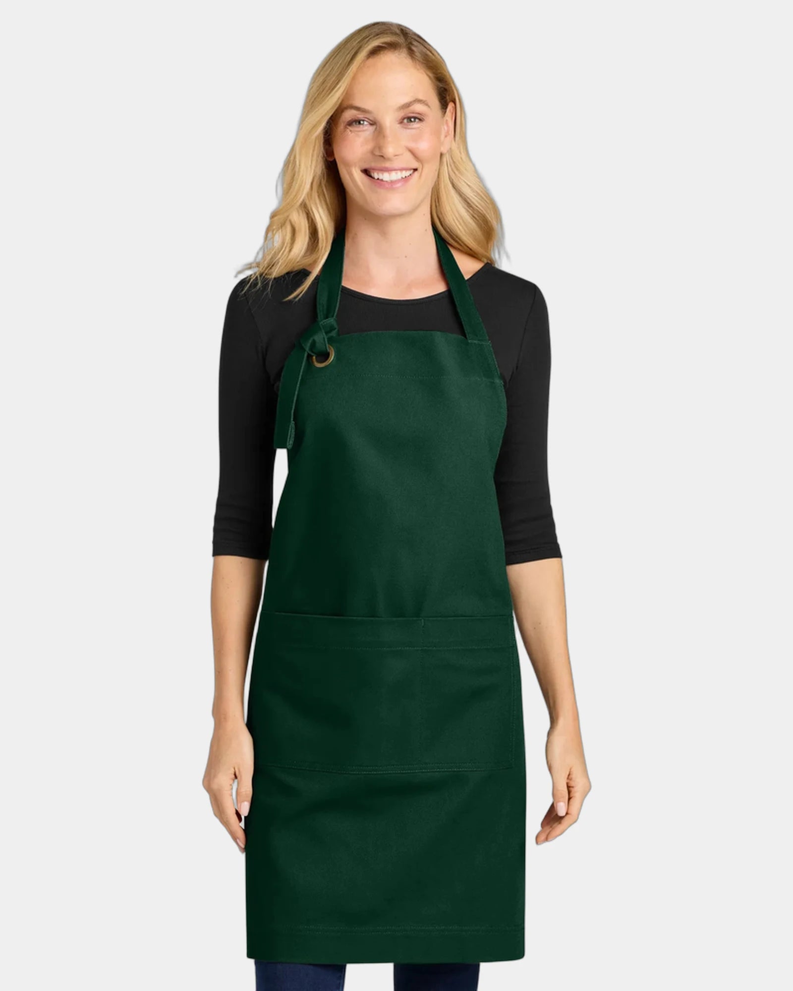 Custom cotton twill bib apron Port Authority - Dark Green