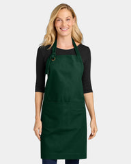 Custom cotton twill bib apron Port Authority - Dark Green