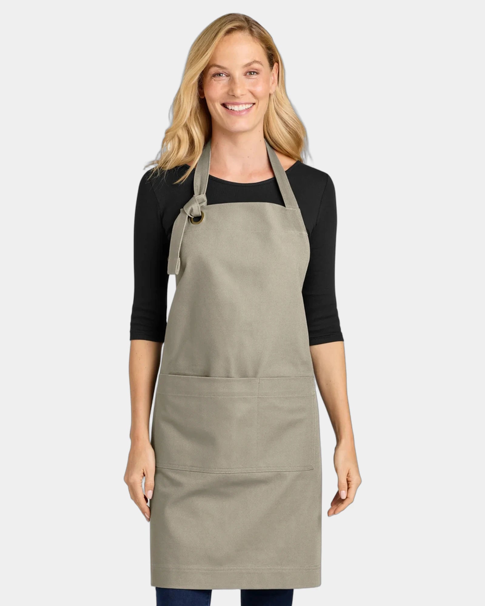 Custom cotton twill bib apron Port Authority - Sahara