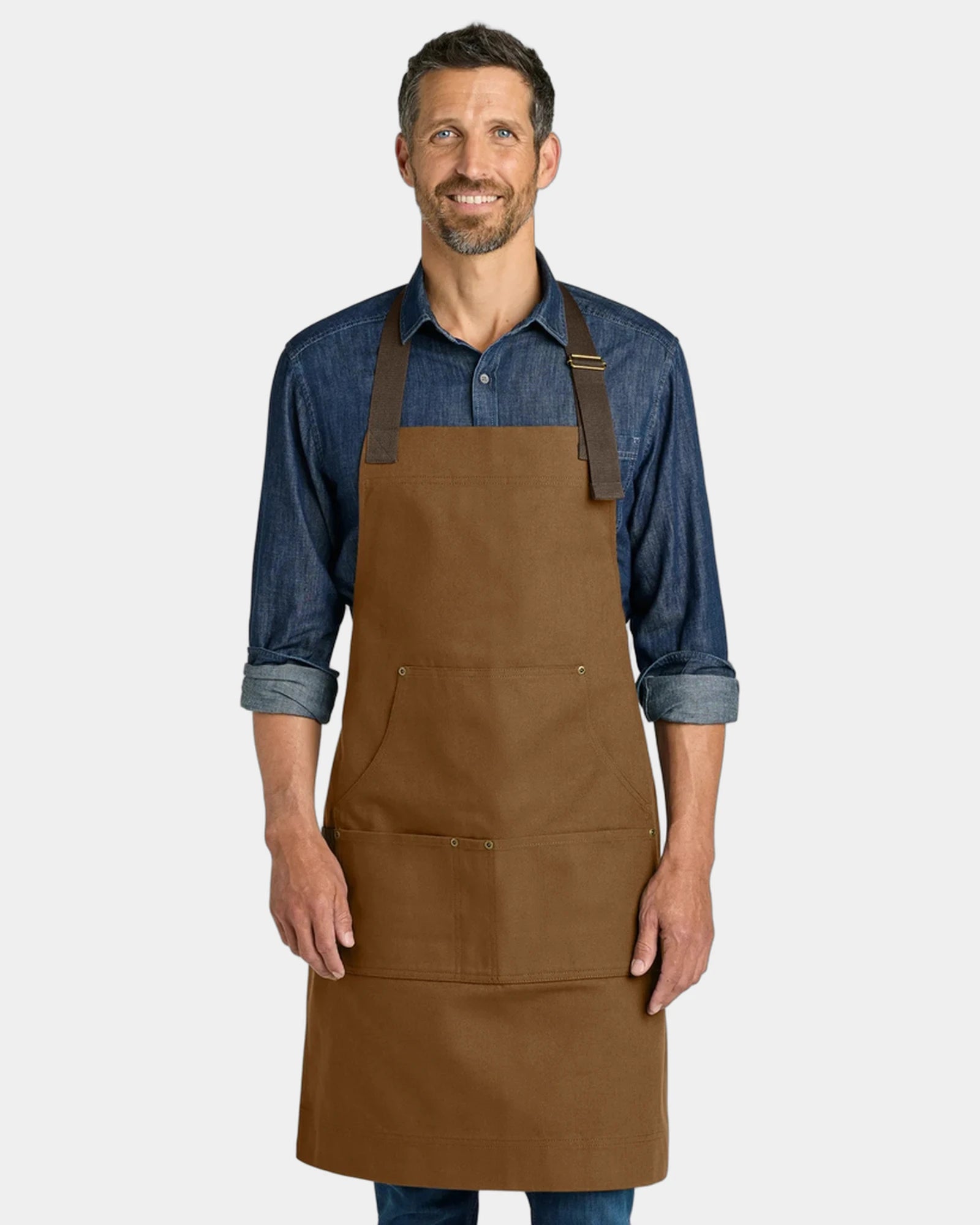 Custom cotton duck Apron Port Authority Signature - Duck Brown