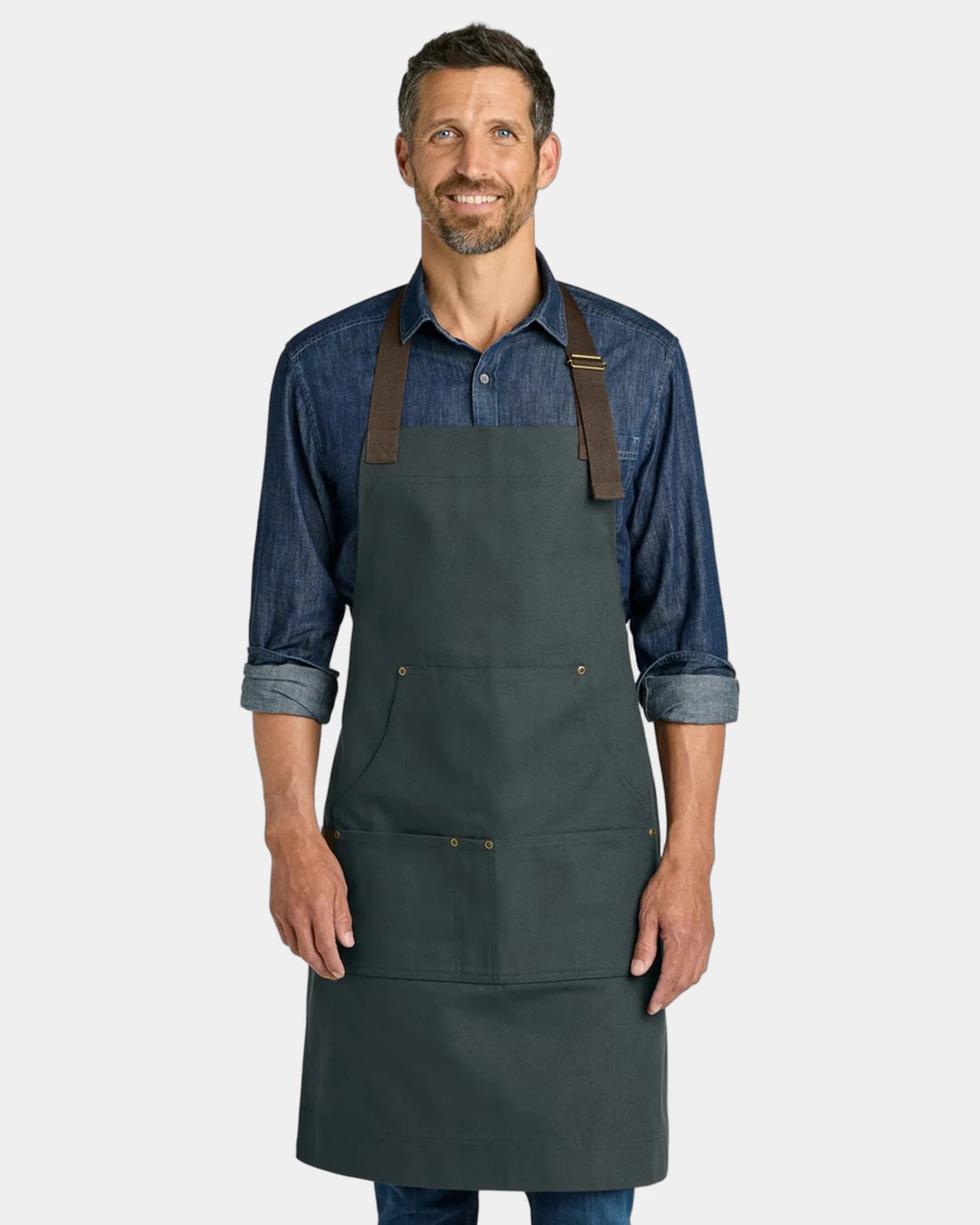 Custom cotton duck Apron Port Authority Signature - Charcoal