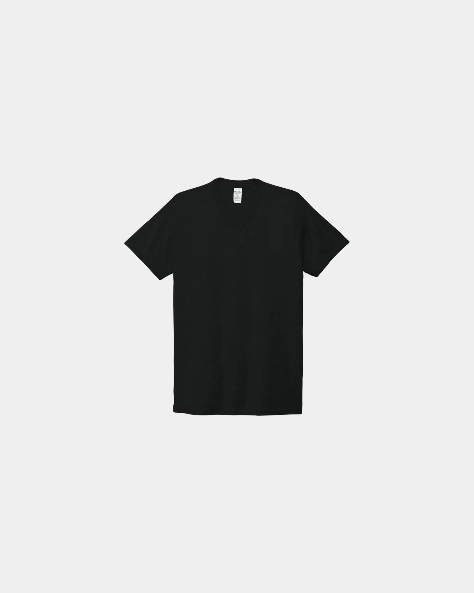 Custom recycled tri-blend v-neck tee for teams - Deep Black