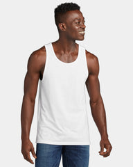 Custom recycled tri-blend tank top for teams - Bright White