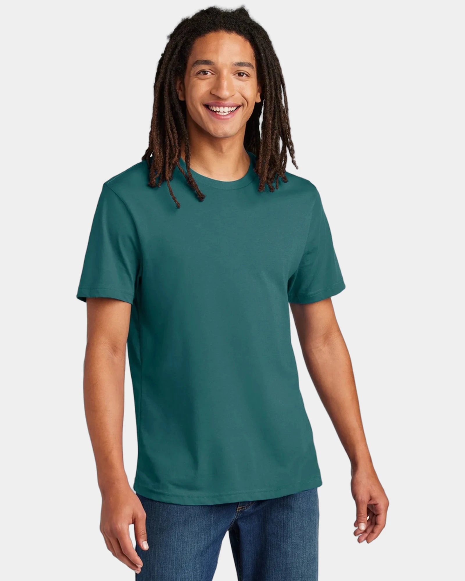 Custom recycled cotton heavyweight unisex tee shirt - Oceanic Teal