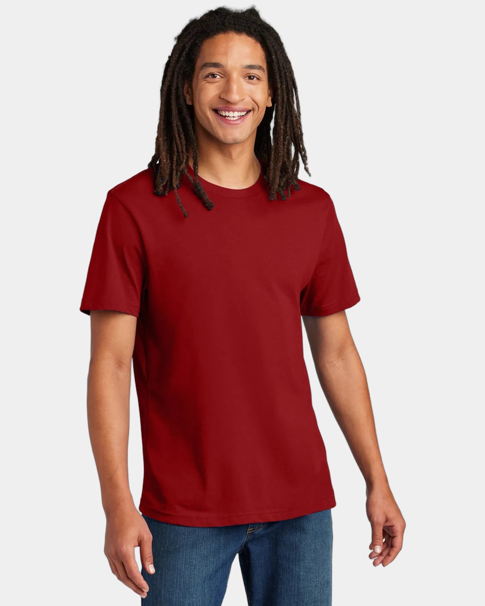 Custom recycled cotton heavyweight unisex tee shirt - Beet Red