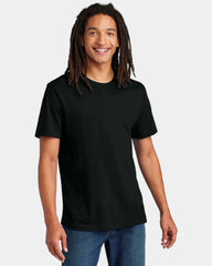 Custom recycled cotton heavyweight unisex tee shirt - Deep Black