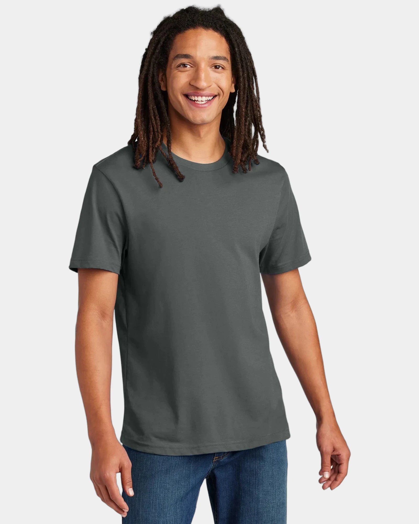Custom recycled cotton heavyweight unisex tee shirt - Ash Grey